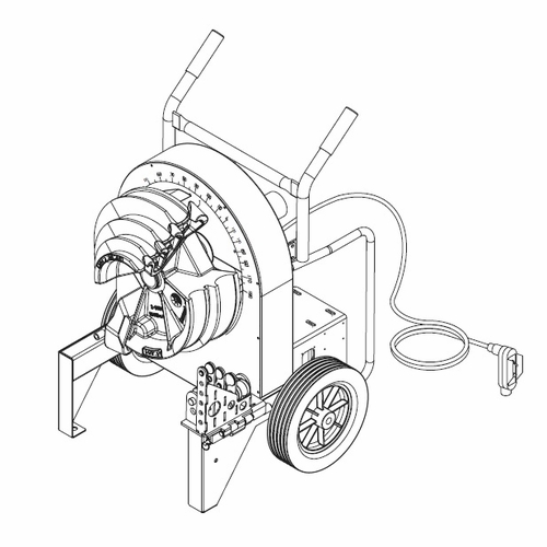 Current Tools 77Sr-22 Electric Bender (220 Volt) With Single Shoe Attachments To Bend 1/2 Inch  To 2