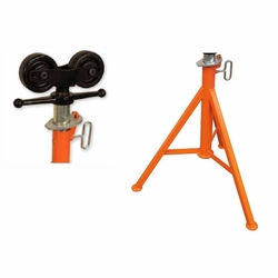 Current Tools 1437 Base with Plastic Wheel Head Complete Pipe Stand upc 811993026119