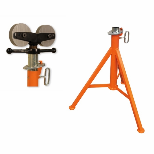 Current Tools 1438SS Base with Stainless Steel Wheel Head Complete Pipe Stand upc 811993026171