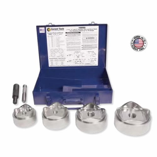 Current Tools 166SS 2 1/2 inch , 3 inch & 4 inch Punches, Dies and Draw Studs for SS upc 8119930244