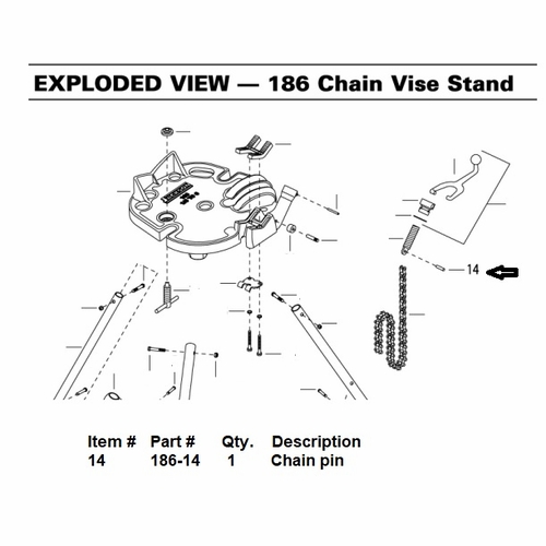 Current Tools 186-14 Pin - Chain upc 811993024733