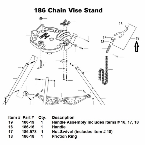 Current Tools 186-19 Handle Assembly upc 811993024788