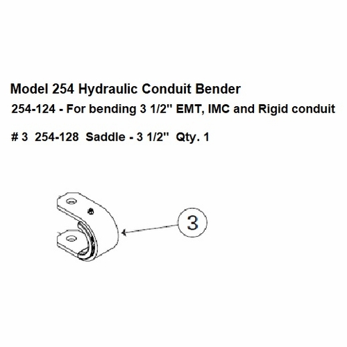Current Tools 254-128 Saddle for 3 1/2 inch EMT / IMC / Rigid Conduit