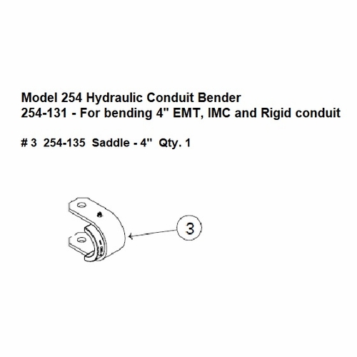 Current Tools 254-135 Saddle for 4 inch EMT / IMC / Rigid Conduit