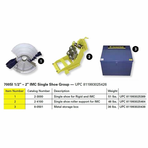 Current Tools 700SI 1/2 inch to 2 inch IMC Single Shoe Group upc 811993025426