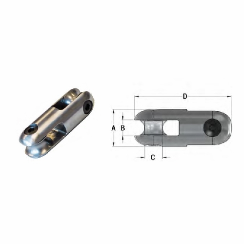 Dcd 00521-040 Rope-Rope Connector Max 7/8 Inch Dia.  25,000 Lb