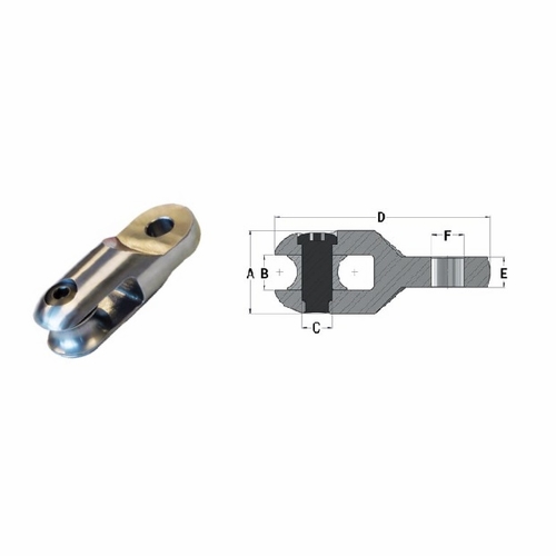 DCD 00522-020 Rope-swivel Connector max 5/8 inch 15,000 lb