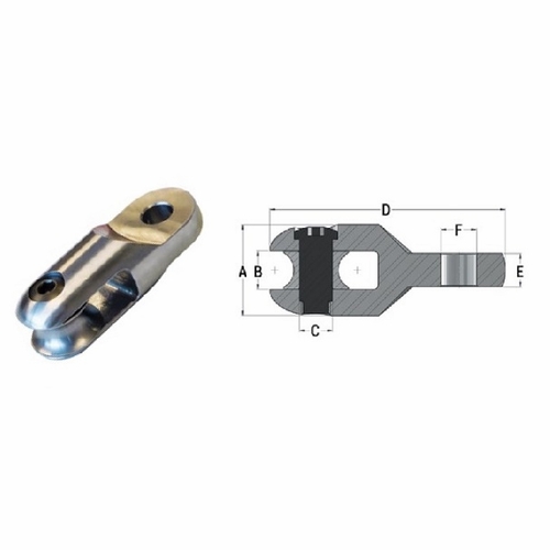 Dcd 00522-025A Rope-Swivel Connector 7,000 Lb Without Sheave