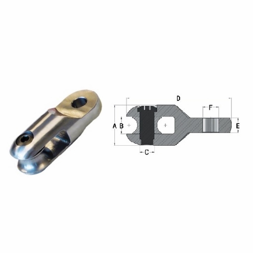 DCD 00522-040 Rope-swivel Connector max 7/8 inch 25,000 Lb