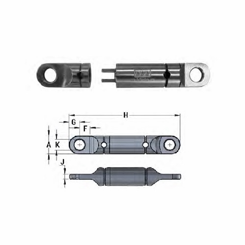 DCD 00531-010S Wire Breakaway Connector 7/8 inch Dia., 316SS Marine grade