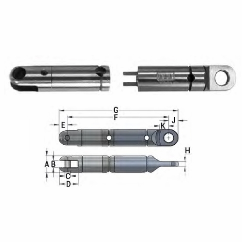 DCD 00551-010 Wire Breakaway Swivel 7/8 inch Dia.