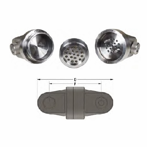 Dcd 00560-280S Dub B Foot Away Connector 6-1/2 Inch Dia., Marine Grade