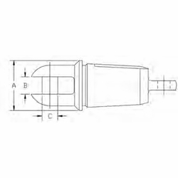 DCD 00605-100 Innerduct Mini-might 1 inch Duct Clevis Style