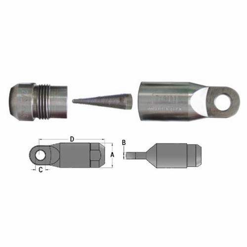Dcd 24000-035C Power-Grip Pulling Eye - Compact 350 Mcm Lug Style