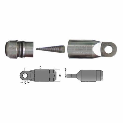 Dcd 24000-075C Power-Grip Pulling Eye - Compact 750 Mcm Lug Style