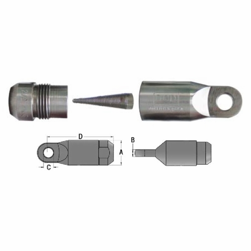 Dcd 24000-100C Power-Grip Pulling Eye - Compact 1000 Mcm Lug Style