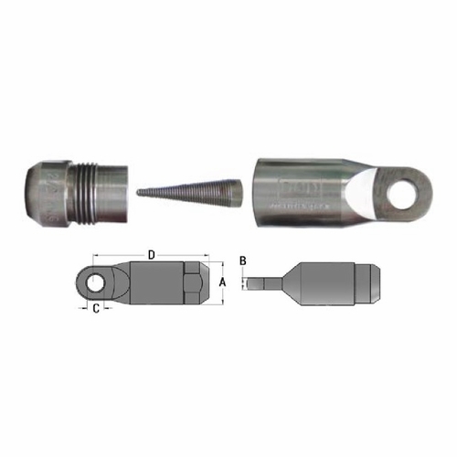 Dcd 24000-300C Power-Grip Pulling Eye - Compact 3000 Mcm Lug Style