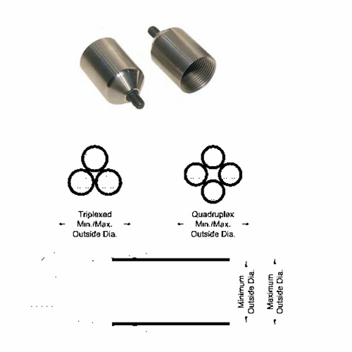 Dcd 24200-030 Multiplex Pushing Eye 2 - 4/0 & 1- 1/0 Cables