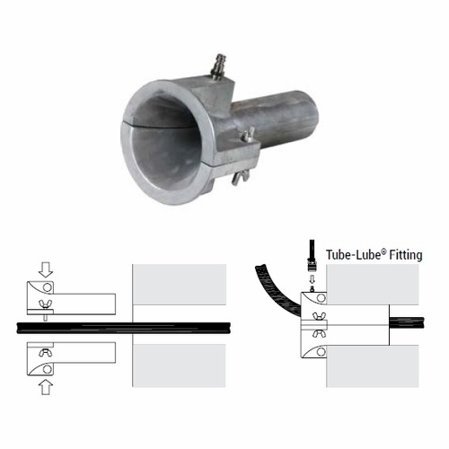 DCD 32550-200AL Split Entry Bell Alum. w/ Lube Fitting - 2 inch Nom. Duct 1-7/8 inch Dia.
