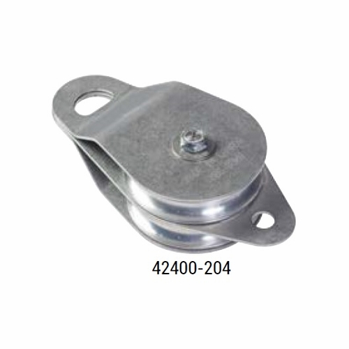 DCD 42400-204 Stainless Steel Double Swing Side Snatch Block. 2 Al. Sheaves 100 mm dia.