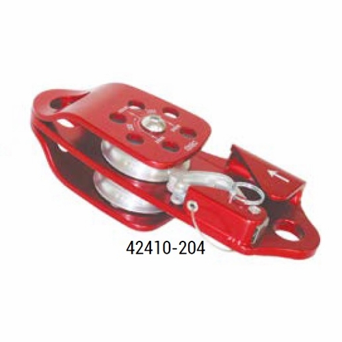 DCD 42410-204 Double self-blocking Al. pulley. 2 Al. sheaves 62 mm dia.