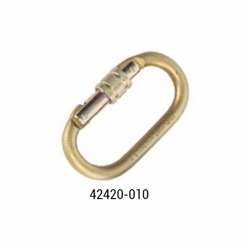 DCD 42420-010 Oval steel locking carabiner - 25 kN.