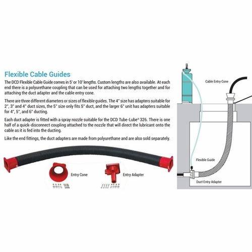 Dcd Design/Cable Spinning Equipment 32600-405 Flexible Guide 4" Diameter X 5' Long New