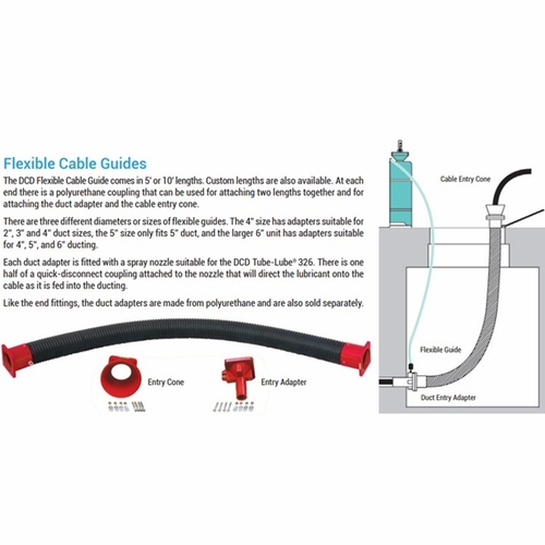 Dcd Design/Cable Spinning Equipment 32600-505 Flexible Guide 5" Diameter X 5' Long New