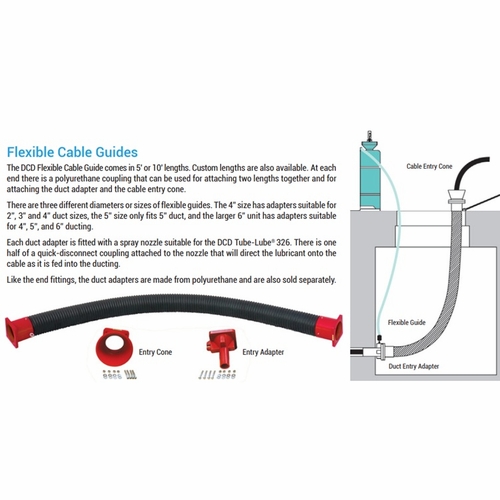 Dcd Design/Cable Spinning Equipment 32600-510 Flexible Guide 5" Diameter X 10' Long New