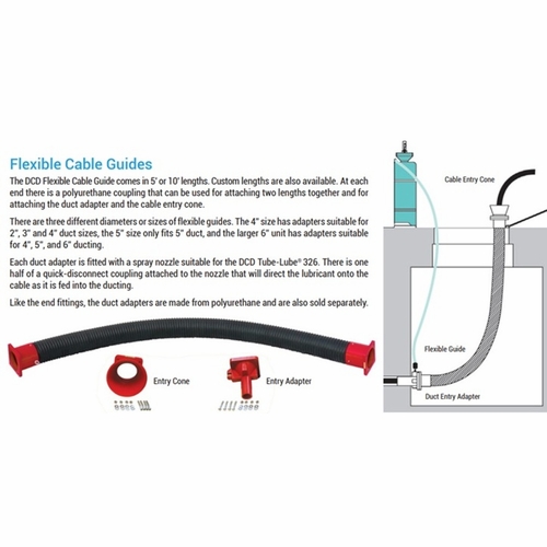 Dcd Design/Cable Spinning Equipment 32600-605 Flexible Guide 6" Diameter X 5' Long New