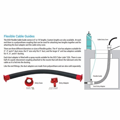 Dcd Design/Cable Spinning Equipment 32600-610 Flexible Guide 6" Diameter X 10' Long New