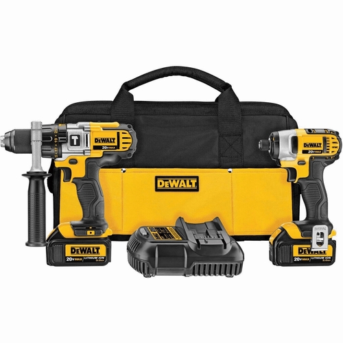 Dewalt Dck290L2 20-V Max Lighium-Ion Cordless Hammer Drill/Impact River Combo Kit