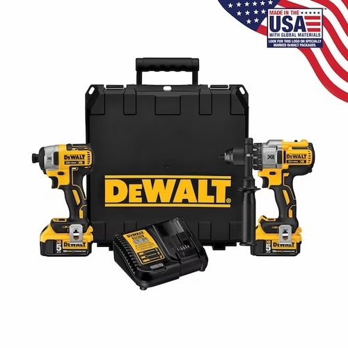 DEWALT DCK299P2 XR20V MAX BRUSHLESS CORDLESS HAMMER DRILL & IMPACT DRIVER KIT W/5AH BATTERIES