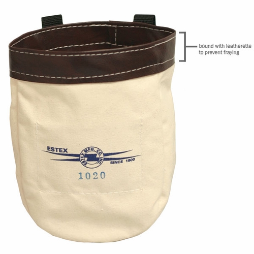 ESTEX 1020 Nut & Bolt Bag, Canvas w/Belt Loops 5.5 oz.