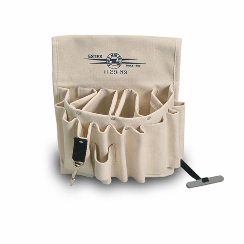 ESTEX 1129-MS Canvas Tool Pouch 16 Pkts 12 Lx10 Hx4 W 14.5 oz.
