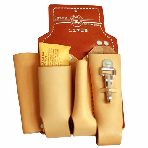 ESTEX 1172-S Lineman foot s 4 pocket Holster w/Snap leather 1 lb.