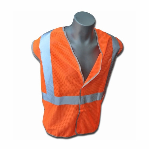 Estex 1615-2O-Rt(S-Xl) Vest, Class 2, Orange, Non-Fr Polyester Mesh Velcro Closure Refl Silver Tape