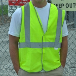 Estex 1615-2Yeco-4X Vest, Class 2, Yellow Non-Fr Mesh, 3M Reflective Silver Tape, 4X-Large