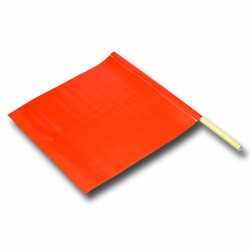 ESTEX 1636 Safety Flag (Vinyl) 18 x 18 w/24 inch Dowel 8 oz.