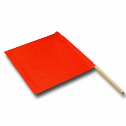 ESTEX 1637 Safety Flag (Vinyl) 24 x 24 w/36 inch Dowel 10 oz.