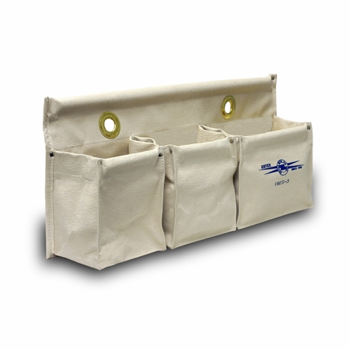 ESTEX 1825-3 Aerial Apron, Canvas, 3 Nut and Bolt Pockets, 22 inch L x 10 inch Wx 4 inch D 1 lb. 4 o