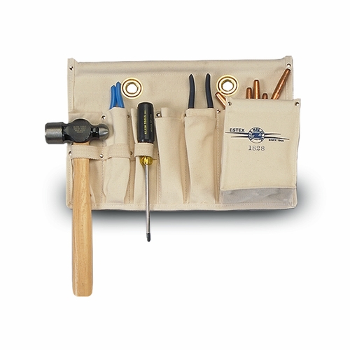 ESTEX 1828 Aerial Tool Apron, Canvas, 18 inch L x 4 inch W x 19.5 inch H 7 TOOL POCKETS 1 POUCH AND