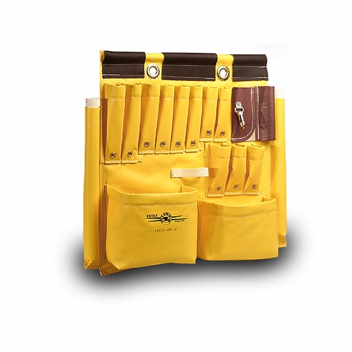 Estex 1829-Dp-2 Aerial Tool Apron, Vinyl W/Leather Top, 23 Inch W X 21 Inch L 4 Lbs. 14 Oz.