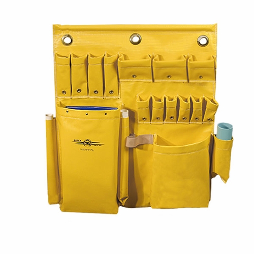 Estex 1829-F Tool Apron 29 Inch L X 30 Inch H Yellow Multiple Hand Tool Pockets, Tape Sling, 4 Pouch
