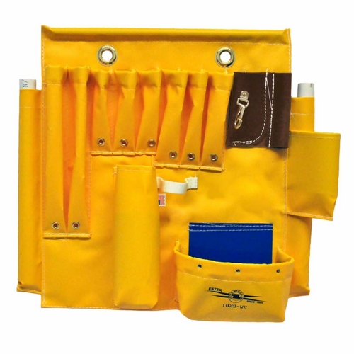 Estex 1829-WE Aerial Tool Apron, Yellow Vinyl, 23 inch L x 4 inch W x 23 inch H