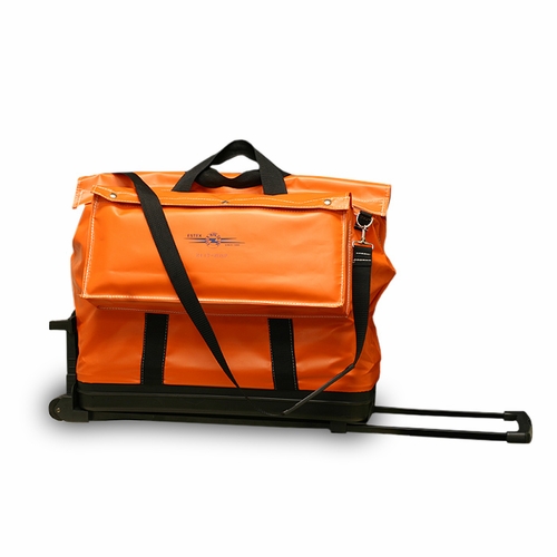 ESTEX 2117-1HDL Tool Bag, Vinyl, Polymer Bottom, w/ Wheels, One Pocket 4 lbs. 6 oz.
