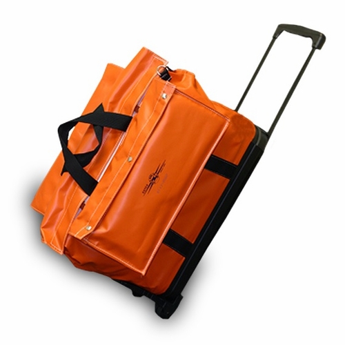 Estex 2117-2HDL Tool Bag, Vinyl, Polymer Bottom, w/ Wheels, Two Pockets, Shoulder Strap