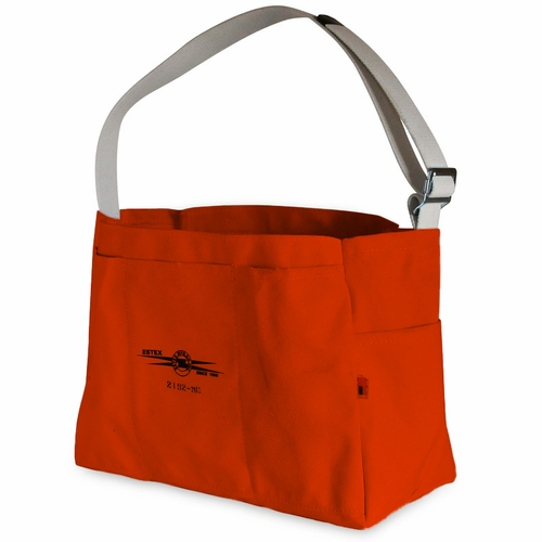 ESTEX 2193-MC Stake Bag Orange Canvas with Adjustable Shoulder Strap 1 lb. 9 oz.