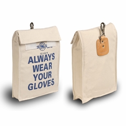 Estex 2210-V Glove Bag, Canvas, H/Loop Closure, 12 Inch  X 8 Inch  X 2 Inch