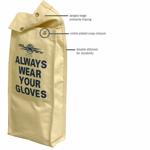 Estex 2223 Glove Bag 18 Inch  X 8 Inch  X 4 Inch  12 Oz.